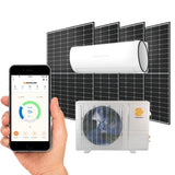 ECOSOLARIS 18 000 BTU Hybrid Solar Mini-Split Kit + 1600 Watts of Solar PV—Air Conditioner Heat Pump Energy Star Certified