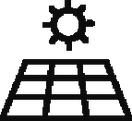 Logo sun and solar panel for solar ac air conditioner 